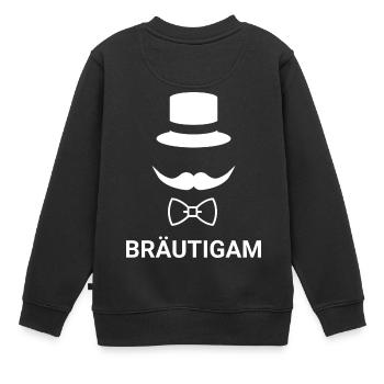 Bräutigam Junggesellenabschied | Gentleman Style - Kinder Premium Organic Sweatshirt - Schwarz - Hinten - AI Model Kid Female (0cm)