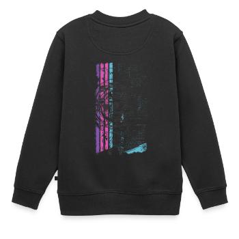 Horror Kinder Puppe - Kinder Premium Organic Sweatshirt - Schwarz - Hinten - AI Model Kid Female (0cm)