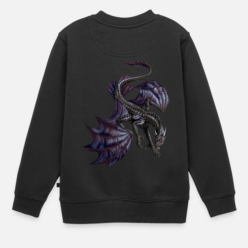 Schwarzer Drache - Kinder Premium Organic Sweatshirt - Schwarz