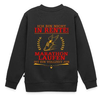 Marathon - Kinder Premium Organic Sweatshirt - Schwarz - Hinten - AI Model Kid Female (0cm)