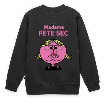 Madame Péte-sec - Kinder Premium Organic Sweatshirt - Schwarz - Hinten - AI Model Kid Female (0cm)
