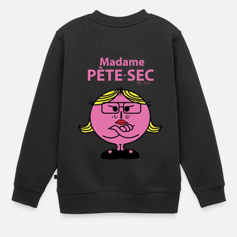 Madame Péte-sec - Sweat Premium enfant bio - noir