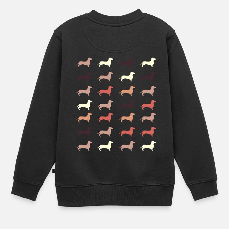 Dackel - Kinder Premium Organic Sweatshirt - Schwarz