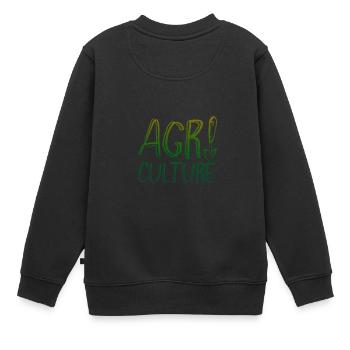 Agriculture - Landwirtschaft - Kinder Premium Organic Sweatshirt - Schwarz - Hinten - AI Model Kid Female (0cm)
