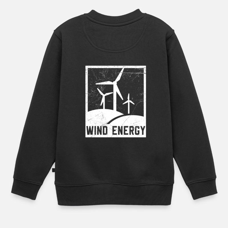 Énergie éolienne - Sweat Premium enfant bio - noir