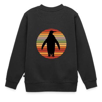 manchot - Sweat Premium enfant bio - noir - Dos - AI Model Kid Female (0cm)