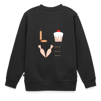 cuire - Sweat Premium enfant bio - noir - Dos - AI Model Kid Female (0cm)