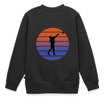 Shot put - Kids Premium Organic Sweatshirt - black - Back - AI Model Kid Female (0cm)