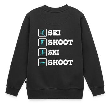 Biathlon - Sweat Premium enfant bio - noir - Dos - AI Model Kid Female (0cm)
