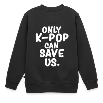 K-Pop - Kinder Premium Organic Sweatshirt - Schwarz - Hinten - AI Model Kid Female (0cm)