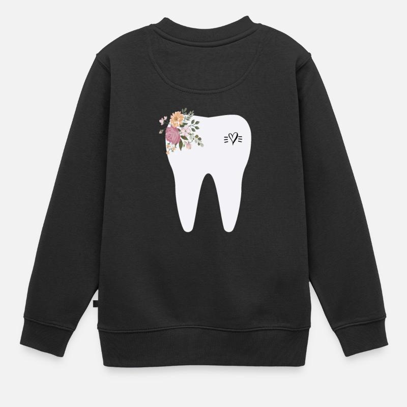 Zahn - Kinder Premium Organic Sweatshirt - Schwarz