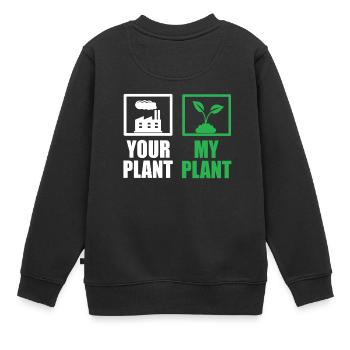 Umweltschützer - Kinder Premium Organic Sweatshirt - Schwarz - Hinten - AI Model Kid Female (0cm)