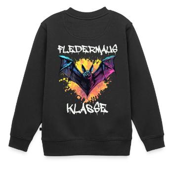Graffiti Fledermausklasse Grundschule Klassentier - Kinder Premium Organic Sweatshirt - Schwarz - Hinten - AI Model Kid Female (0cm)