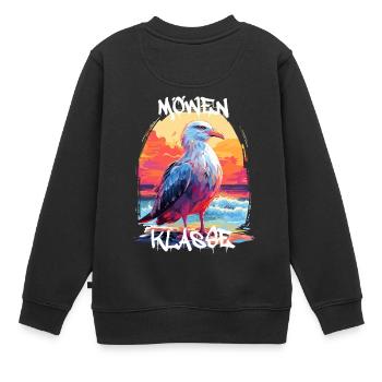Graffiti Möwenklasse Grundschule Klassentier Möwe - Kinder Premium Organic Sweatshirt - Schwarz - Hinten - AI Model Kid Female (0cm)