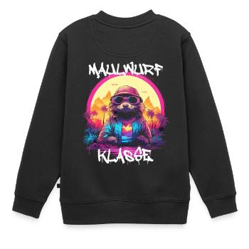 Graffiti Maulwurfklasse Grundschule Klassentier - Kinder Premium Organic Sweatshirt - Schwarz - Hinten - AI Model Kid Female (0cm)