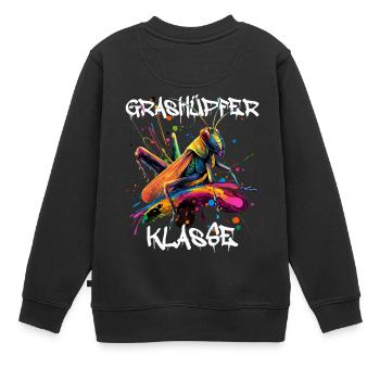 Graffiti Grashüpferklasse Grundschule Klassentier - Kinder Premium Organic Sweatshirt - Schwarz - Hinten - AI Model Kid Female (0cm)