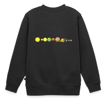 système solaire - Sweat Premium enfant bio - noir - Dos - AI Model Kid Female (0cm)