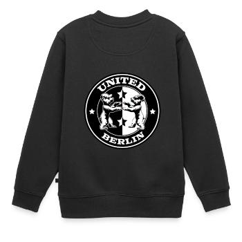 Berlin United - Sweat Premium enfant bio - noir - Dos - AI Model Kid Female (0cm)
