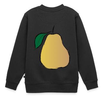 birne pear obst veggie gemuese fruits59 - Kinder Premium Organic Sweatshirt - Schwarz - Hinten - AI Model Kid Female (0cm)