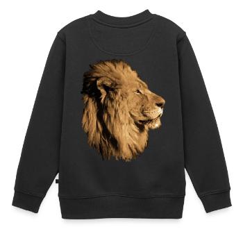 Lion - Sweat Premium enfant bio - noir - Dos - AI Model Kid Female (0cm)
