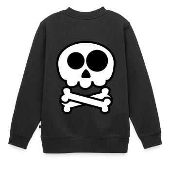 pirate ship boat pirat piratenschiff schiff skull5 - Kinder Premium Organic Sweatshirt - Schwarz - Hinten - AI Model Kid Female (0cm)