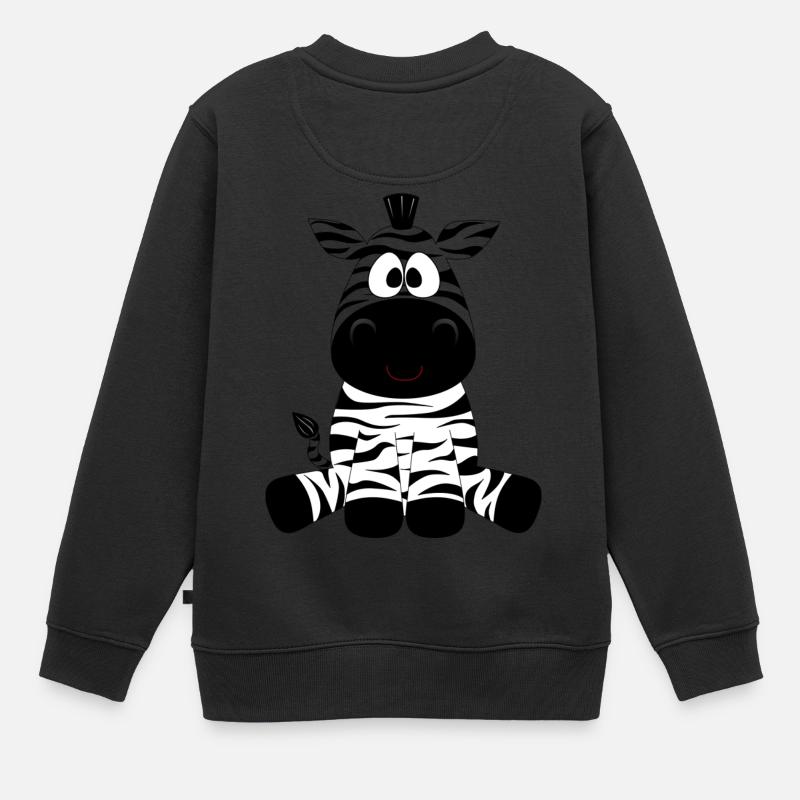 zèbre - Sweat Premium enfant bio - noir