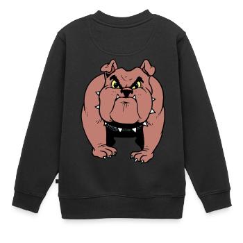 Wütende Bulldogge Geschenk Idee - Kinder Premium Organic Sweatshirt - Schwarz - Hinten - AI Model Kid Female (0cm)