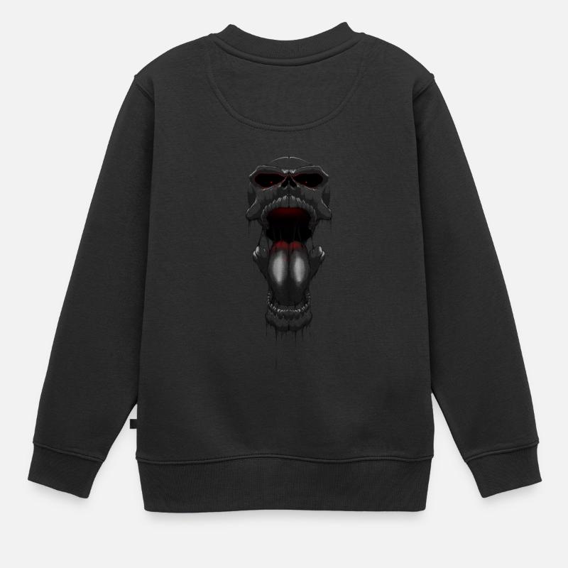 cranio - Sweat Premium enfant bio - noir