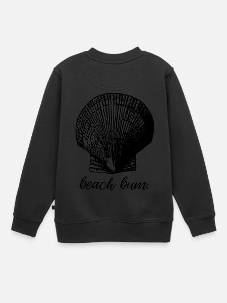 Plage Bum Shell - Mermaid - Sweat Premium enfant bio - noir