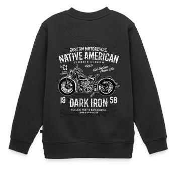 Dark Iron - Sweat Premium enfant bio - noir - Dos - AI Model Kid Female (0cm)
