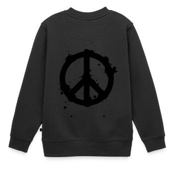 Signe de la paix - symbole de la paix - Sweat Premium enfant bio - noir - Dos - AI Model Kid Female (0cm)