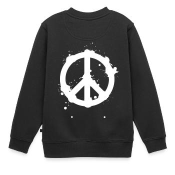 Paix - Symbole - Signe de paix - Sweat Premium enfant bio - noir - Dos - AI Model Kid Female (0cm)