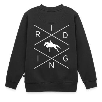 tour - Sweat Premium enfant bio - noir - Dos - AI Model Kid Female (0cm)