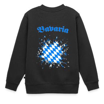 Masque Bavière Bavière - Sweat Premium enfant bio - noir - Dos - AI Model Kid Female (0cm)