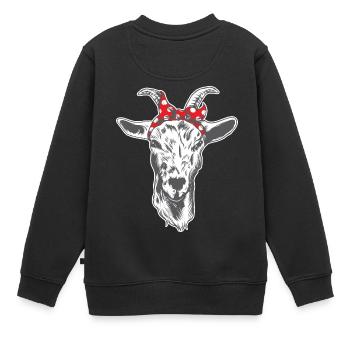 Ziegen Bandana Haustierliebhaber Farm Geschenk - Kinder Premium Organic Sweatshirt - Schwarz - Hinten - AI Model Kid Female (0cm)