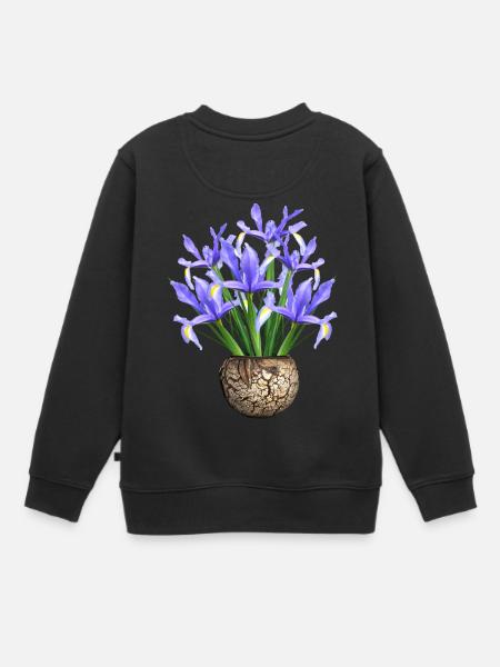 flowers lilies tulips orchids sunflower dahlia ger - Kinder Premium Organic Sweatshirt - Schwarz