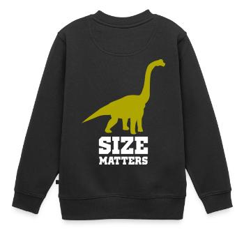 dinosaure brachiosaure - Sur les questions de taille - Sweat Premium enfant bio - noir - Dos - AI Model Kid Female (0cm)