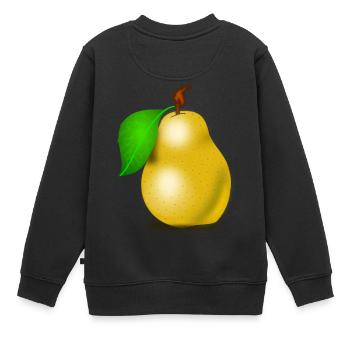 poire - Sweat Premium enfant bio - noir - Dos - AI Model Kid Female (0cm)