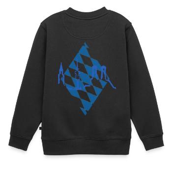 München Bayern - Kinder Premium Organic Sweatshirt - Schwarz - Hinten - AI Model Kid Female (0cm)