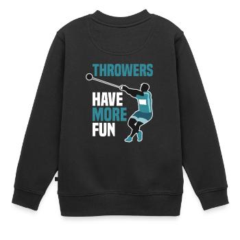 Leichtathletik - Kinder Premium Organic Sweatshirt - Schwarz - Hinten - AI Model Kid Female (0cm)