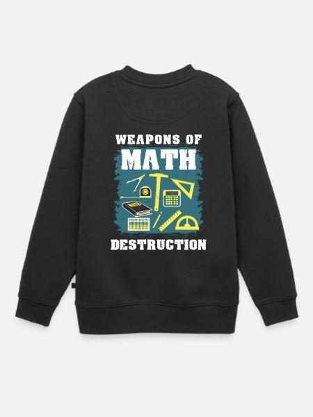 Cadeau math math - Sweat Premium enfant bio - noir