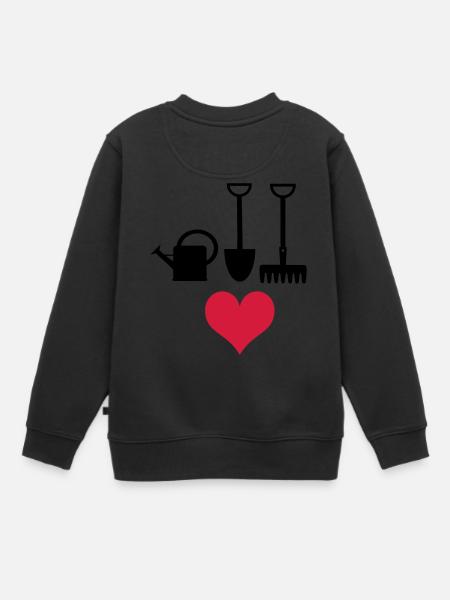 jardin - Sweat Premium enfant bio - noir