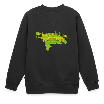 o Thurgau du Heimat | Ostschweiz - Kinder Premium Organic Sweatshirt - Schwarz - Hinten - AI Model Kid Female (0cm)