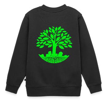 arbre de vie, zen, écologie - Sweat Premium enfant bio - noir - Dos - AI Model Kid Female (0cm)