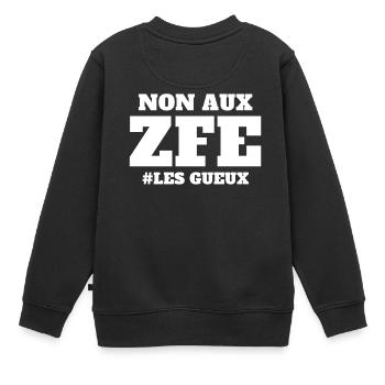 voiture, voiture ancienne, libre circulation - Sweat Premium enfant bio - noir - Dos - AI Model Kid Female (0cm)