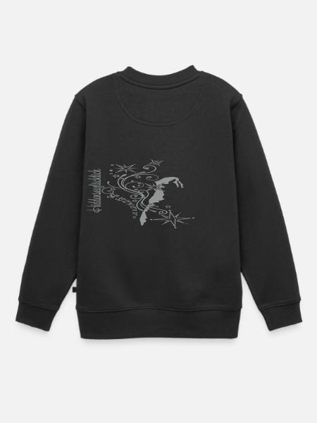Hiddenseeglücklich logo - Kinder Premium Organic Sweatshirt - Schwarz