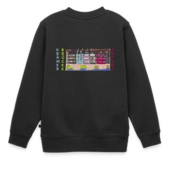 Erfurt, Krämerbrücke, Wahrzeichen Deutschland - Kinder Premium Organic Sweatshirt - Schwarz - Hinten - AI Model Kid Female (0cm)