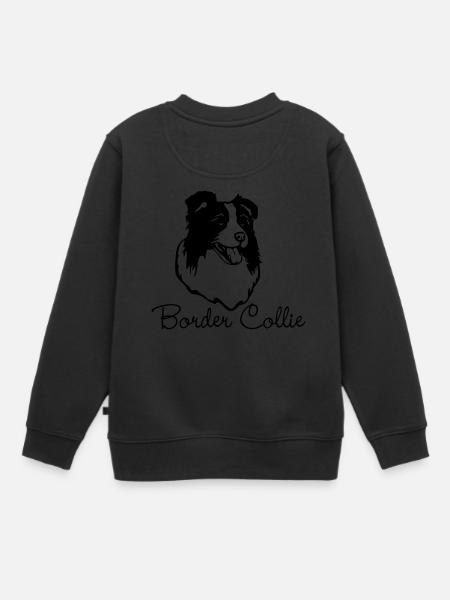 bordercollie01 - Sweat Premium enfant bio - noir