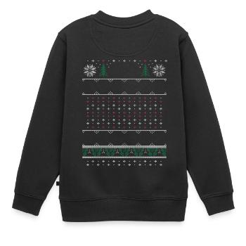 Ugly Christmas Sweater - Kinder Premium Organic Sweatshirt - Schwarz - Hinten - AI Model Kid Female (0cm)
