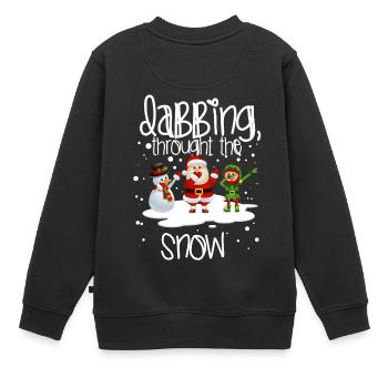 Dab Père Noël cadeau de Noël tamponnant - Sweat Premium enfant bio - noir - Dos - AI Model Kid Female (0cm)